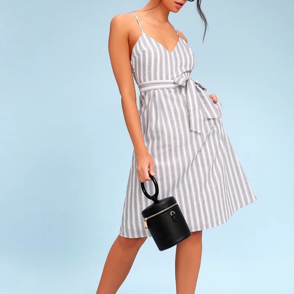 Lulu's Nelson Black and White Dress Small